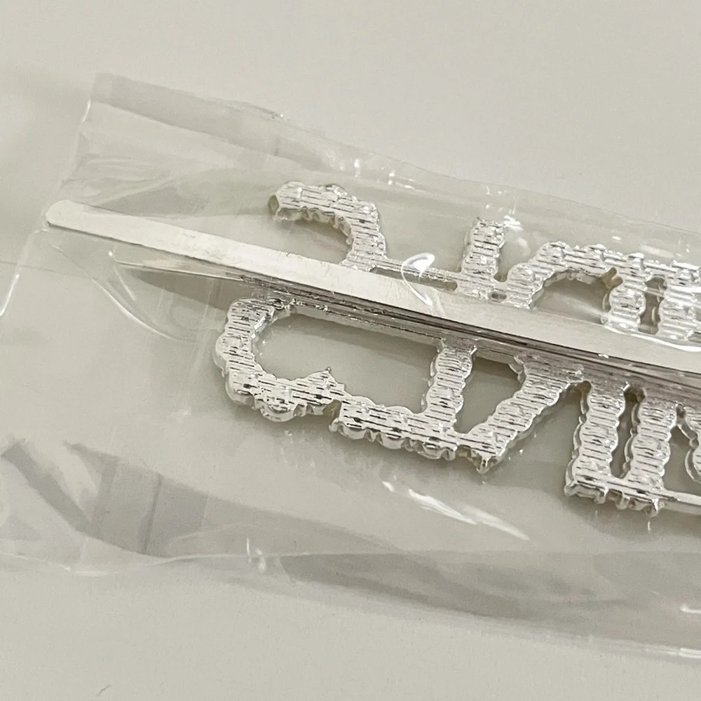 “GIRLS” Faux Diamond Studded Crystal Word Metal Hair Pin Hair Accessory